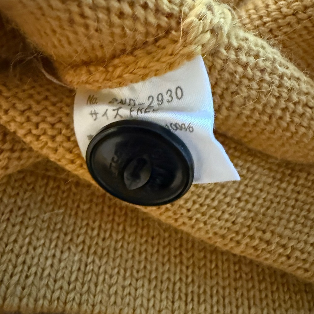 Hysteric Glamour Yellow and Black “Varsity” Style Cardigan, Size S* - Picture 7 of 8